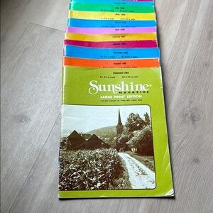 Vintage Sunshine Magazine Collection Bundle of 16 LARGE PRINT